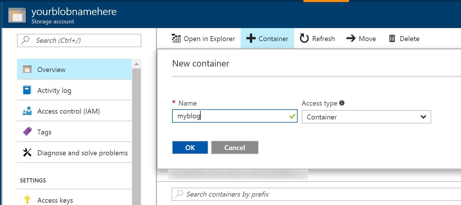 Creating Container